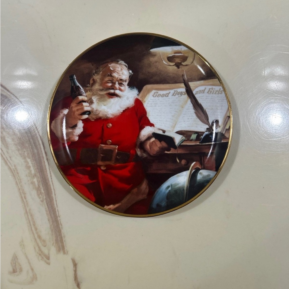 Vintage Coca Cola limited edition Santa plate